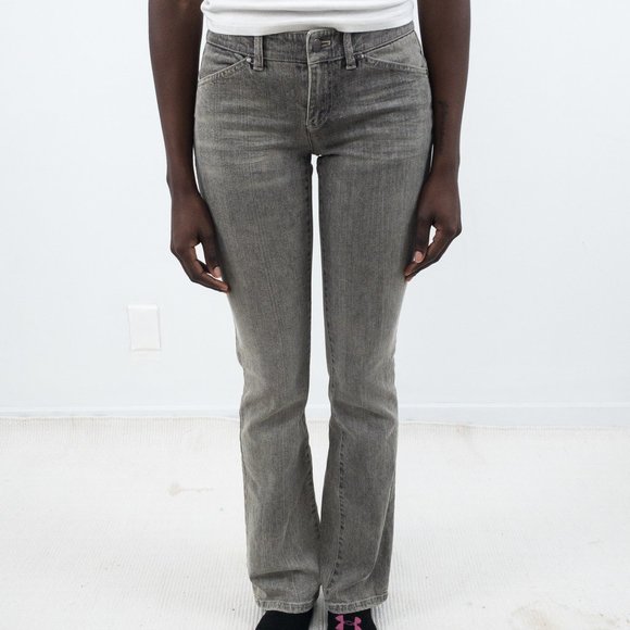 Tahari 2 Straight Leg Stretch Trouser Jeans Gray - Picture 1 of 11